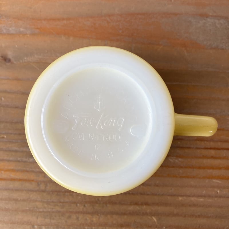 FIRE KING ファイヤーキング スタッキングマグ/茶-黄土 FIRE KING ファイヤーキング スタッキングマグ/茶-黄土