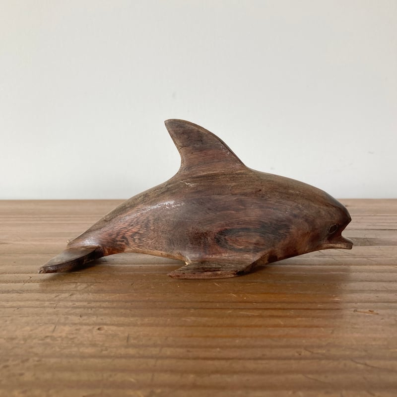 木製　イルカ ヴィンテージ 木製イルカ Vintage Wooden Dophin Wood Carving