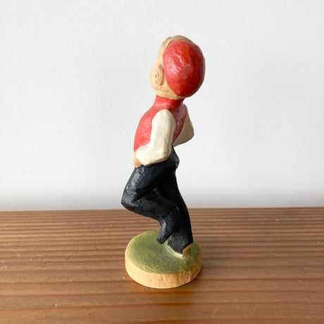 HENNING Wood Carving へニング木彫り彫刻／踊る少年