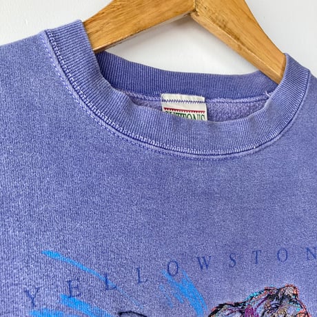 YELLOW STONE BEAR イエローストーン ベア 刺繍 アニマル柄 動物柄 スウェット 1990s