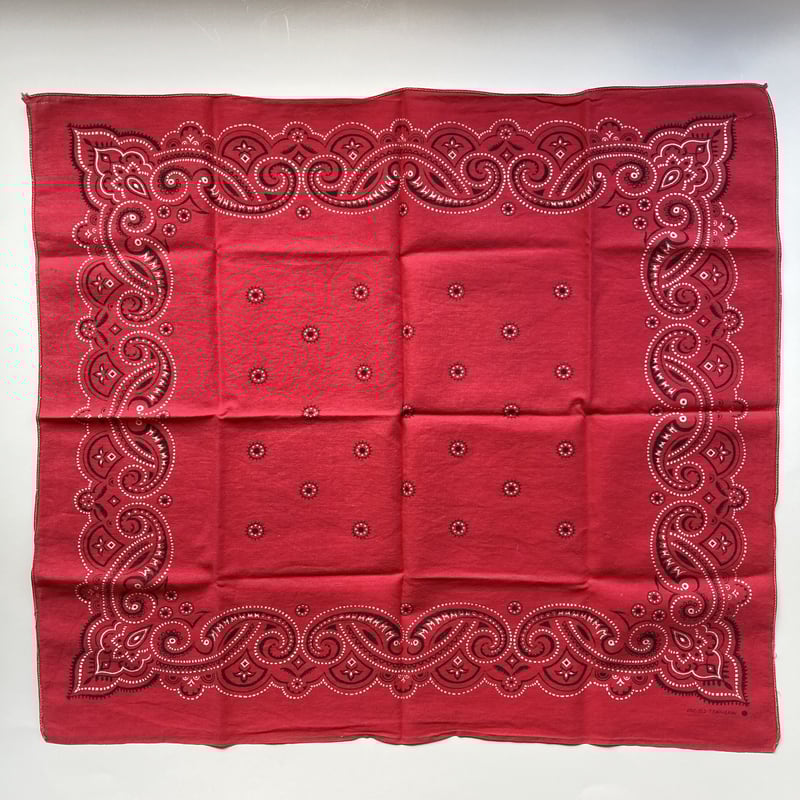 ビンテージ ビートルズ レーヨン スカーフ バンダナ vintage 60s 1960's WASHFAST COLORS Vintage Cross Pattern Bandana Faded