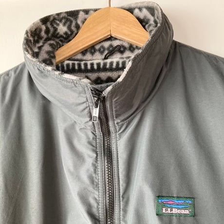 L.L.Bean エルエルビーン 極美品 1980s Warm-up Jacket made in USA ダークグレー 総柄 カタディン 山タグ ウォームアップジャケット VINTAGE