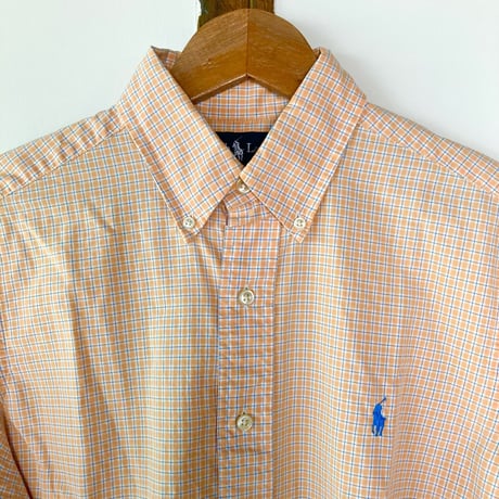 Ralph Lauren半袖シャツ オレンジ／USED