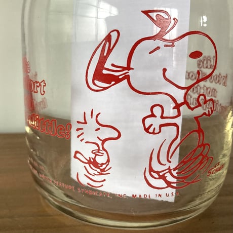 SNOOPY PEANUTS スヌーピー ガラスピッチャー 1970s