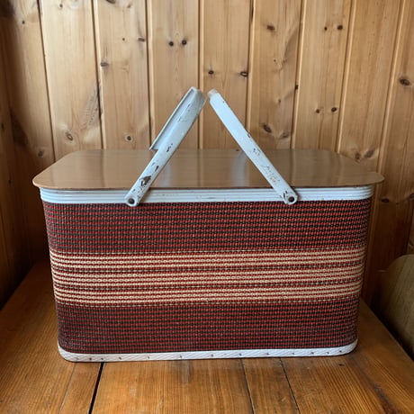Picnic Basket Redmon ピクニックバスケット 1960年代 レッド vintage