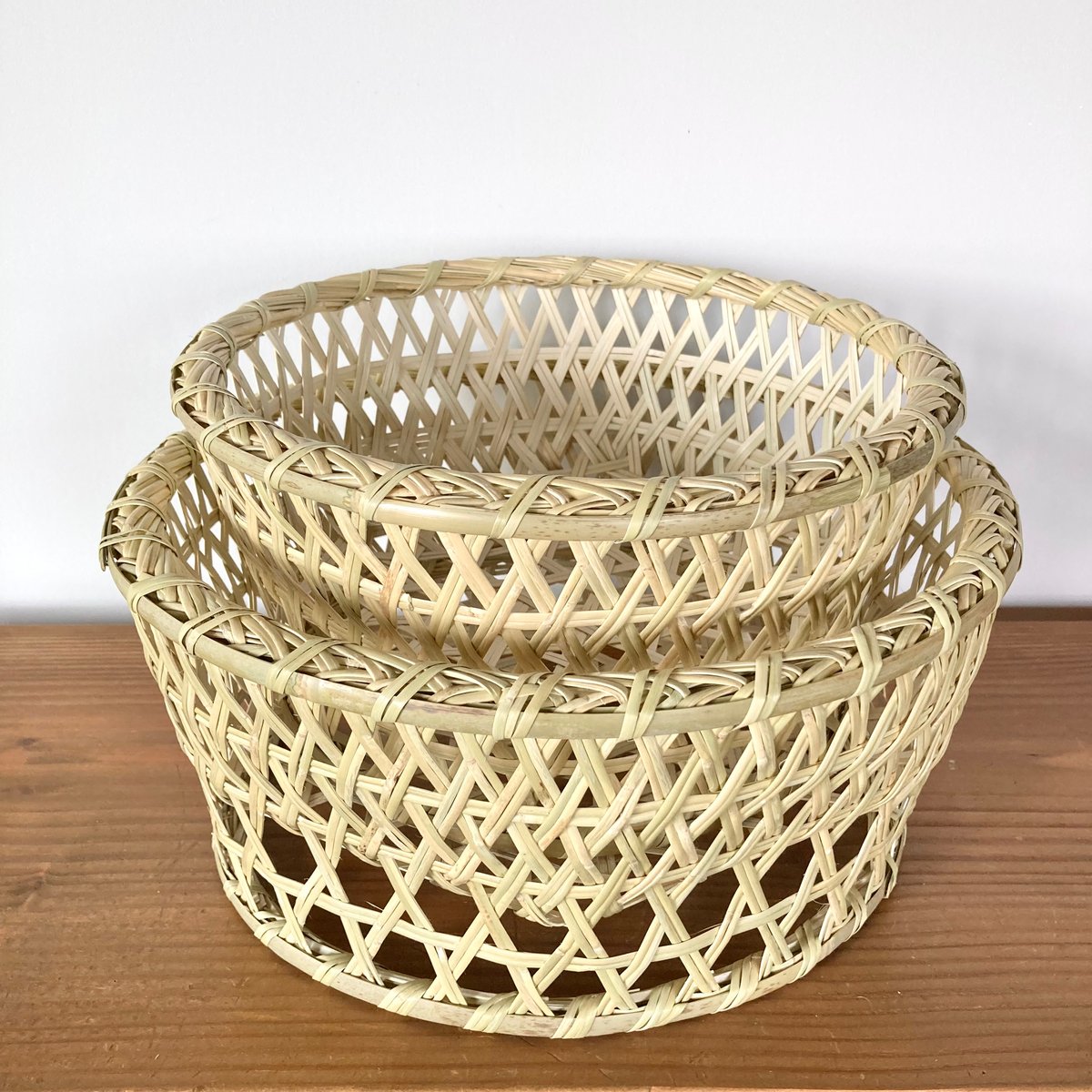 スズ竹 すず竹 ごかご 椀かご(中)／岩手県一戸 鳥越竹細工