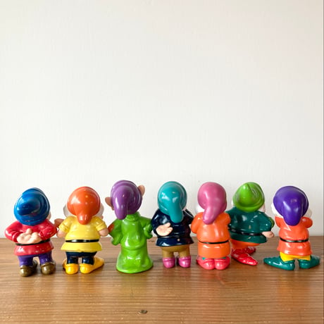 Disney The Seven Dwarfs  ディズニー 白雪姫と7人のこびと ソフビフィギュア7体セット 1980～1990s