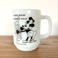 FIRE KING ANCHOR HOCKING Disney Mickey Steamboat ファイヤーキング ミッキー スチームボート  マグカップ