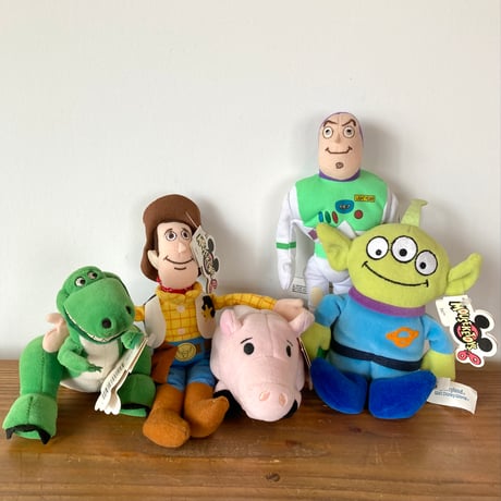 Disney TOY STORY トイストーリー ぬいぐるみ MOUSEKETOYS ウッディ バズ ハム レックス エイリアン 5点セット