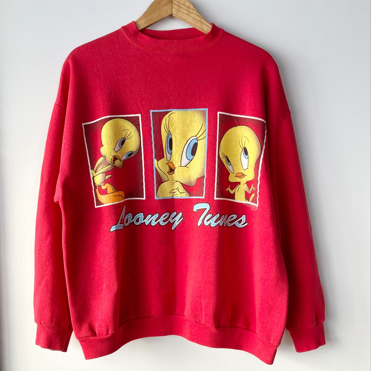 90s ルーニーテューンズ TWEETY スウェット タグ付 USA LOONEY TUNES TWEETY ルーニー・テューンズ トゥイーティー