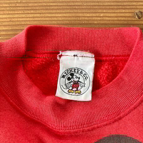 MICKEY MOUSE VINTAGE MICKEY スウェット レッド 1990s