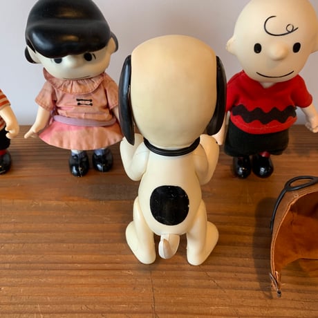 SNOOPY PEANUTS 1966 POCKET DOLLS DETERMINED スヌーピー ピーナッツ 5体セット ポケットドール 1966年 VINTAGE
