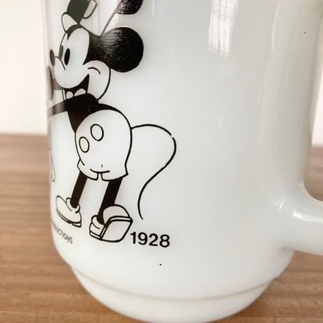 FIRE KING ANCHOR HOCKING Disney Mickey Steamboat ファイヤーキング ミッキー スチームボート  マグカップ