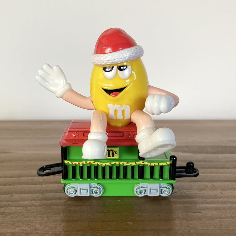 2005年ヴィンテージ　mars社　m&m's 列車フィギュア　クリスマス m&m's 2005年クリスマストレイン／タイプA 4点セット