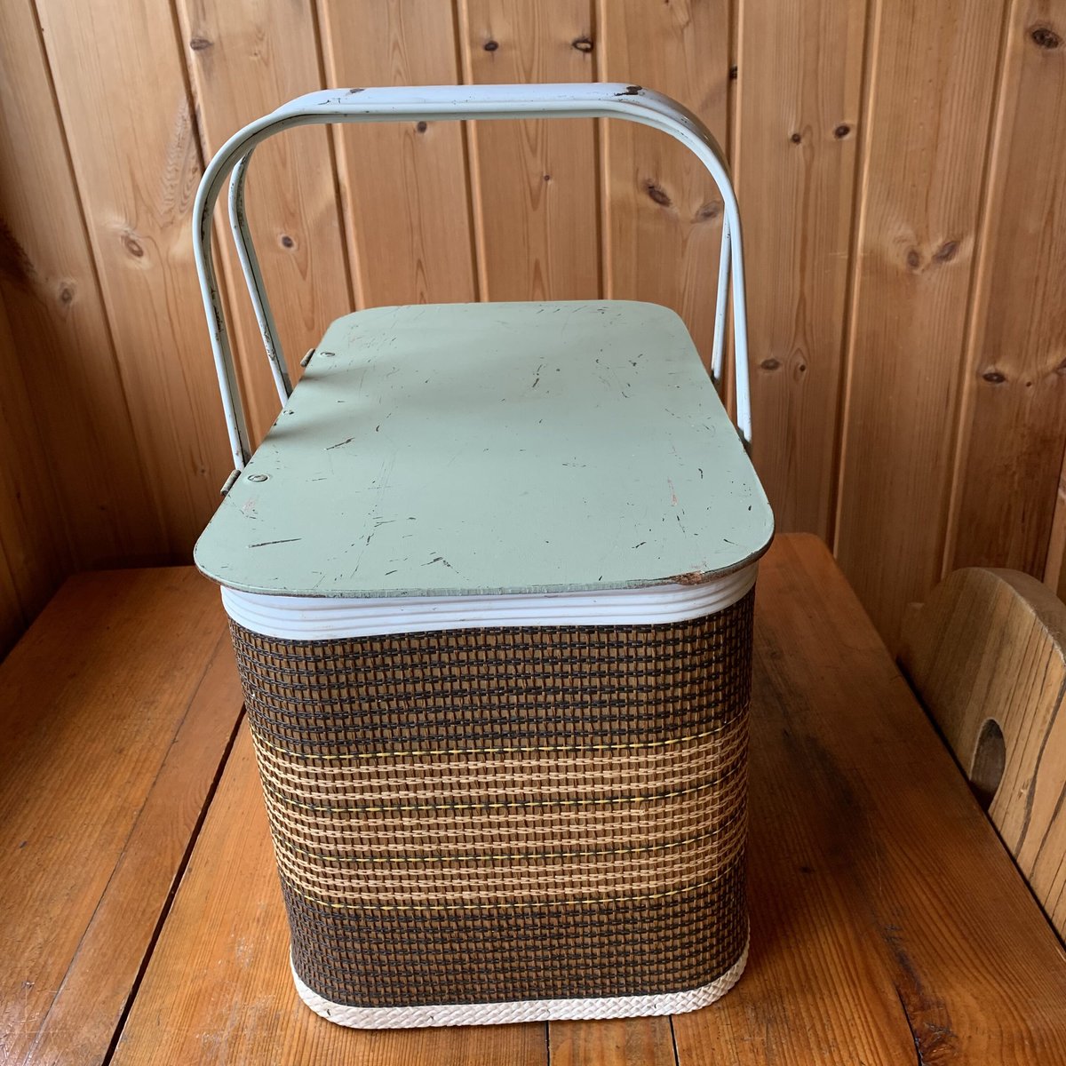 Picnic Basket Redmon ピクニックバスケット 1960年代 ブラウン vin