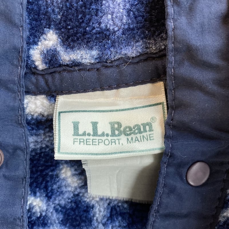L.L.Bean 総柄スナップT フリースプルオーバー ／雪柄 | MILMOUNTAIN S