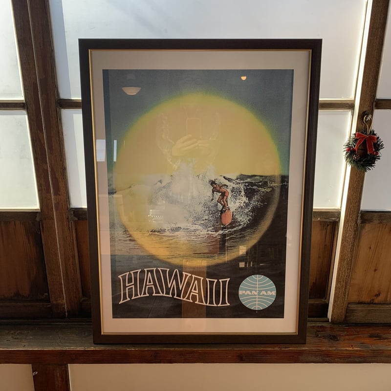 HAWAII ヴィンテージポスター PAN AM HAWAII パンアメリカン航空 ヴィンテージポスター