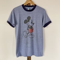 VINTAGE Mickey ミッキー S/S TEE／リンガー･ブルー 1970～1980s