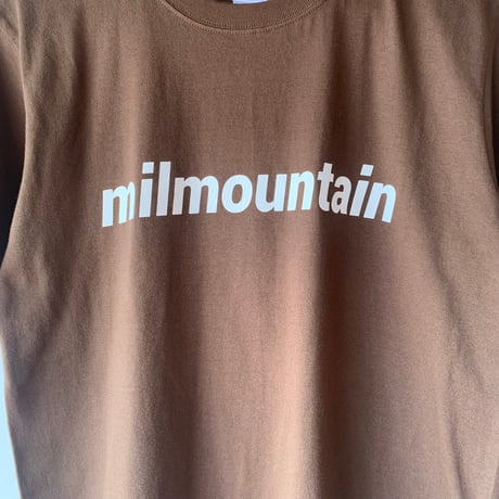 milmountain LOGO BROWN S/S TEE 6.2oz ミルマウンテン ミルTEE
