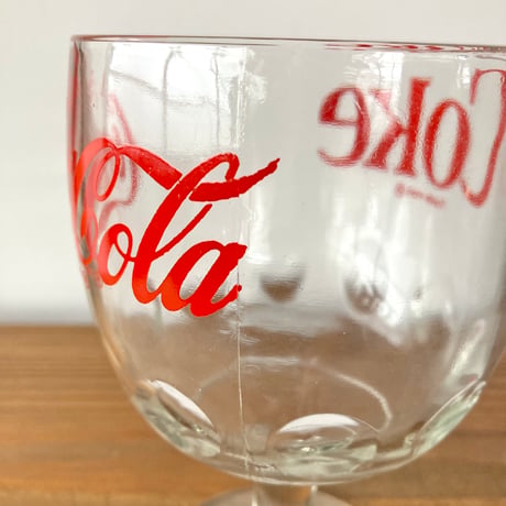 ヴィンテージ Coca-Cola コカ・コーラ 脚つきグラス②