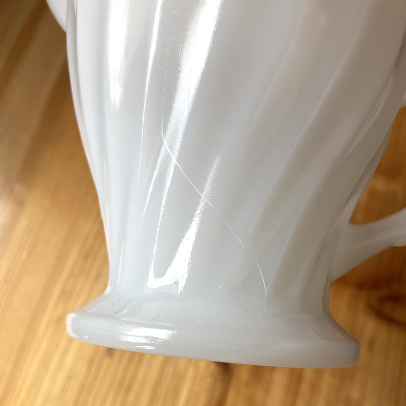 FIRE KING ファイヤーキング ホワイト シェル ゴールドリム クリーマー