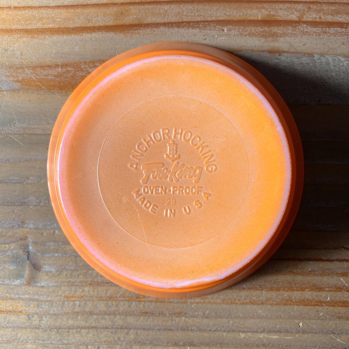 FIRE KING ファイヤーキング スープ・シリアルボウル ／オレンジ