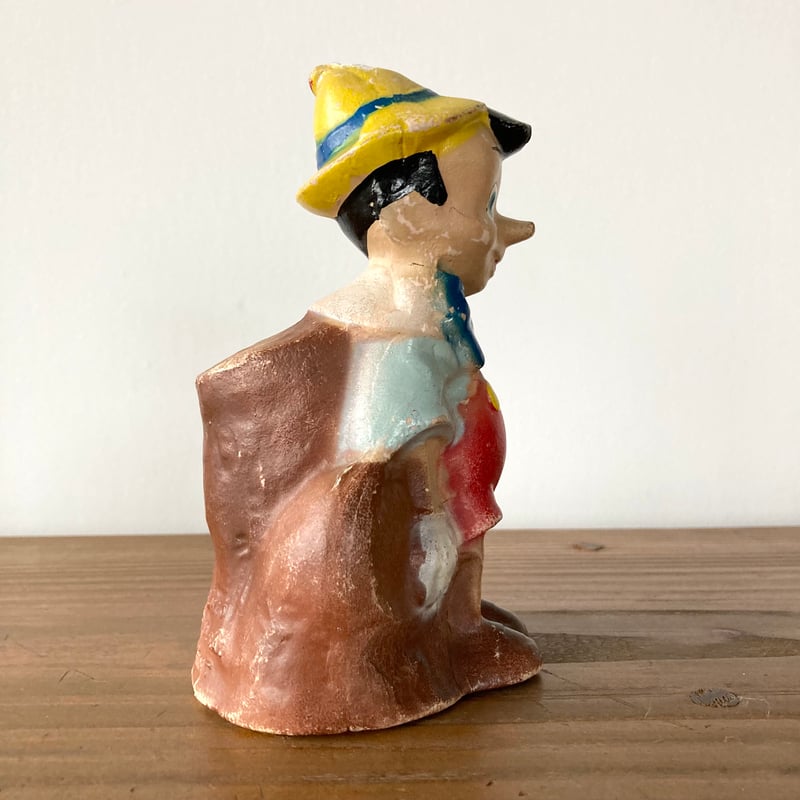 ビンテージ　ピノキオ　ディズニー　貯金箱 WALT DISNEY PRODUCTIONS ピノキオ 大型 貯金箱 高さ約29cm