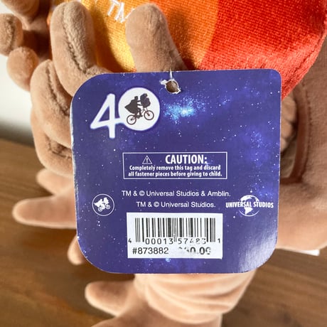 E.T.ぬいぐるみ 40th Anniversary UNIVERSAL STUDIOS 紙タグつき