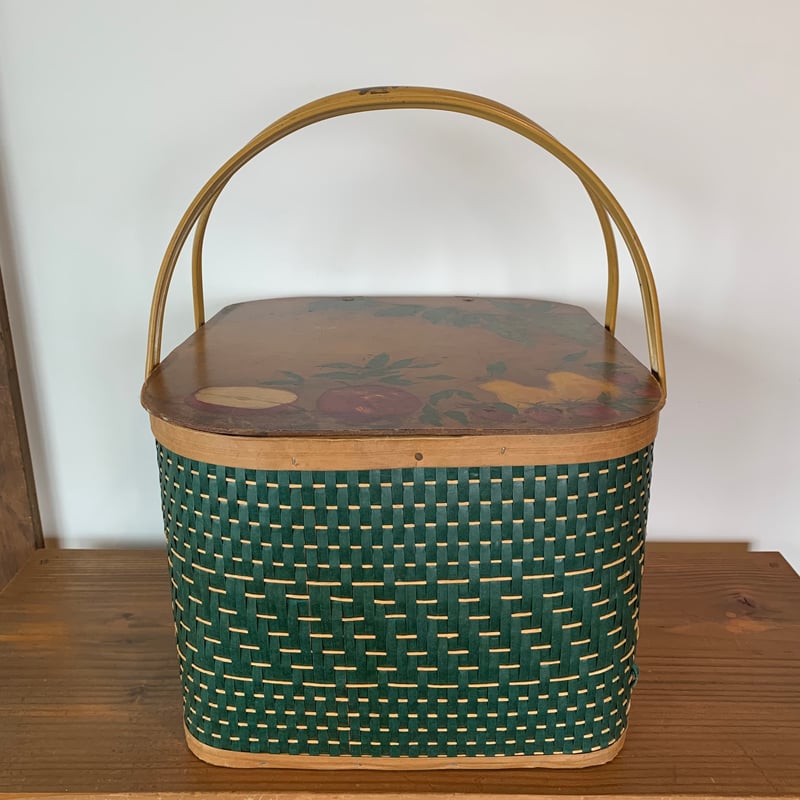ビンテージ 60’s BURLINGTON社製 ピクニックバスケット USA製 ビンテージ ピクニックバスケット Burlington バーリントン