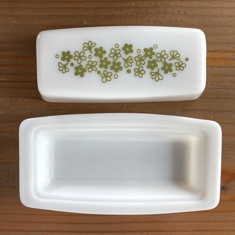 OLD PYREX バターケース　クレイジーデイジー　スプリングブロッサム OLD PYREX バターケースクレイジーデイジースプリングブロッサム
