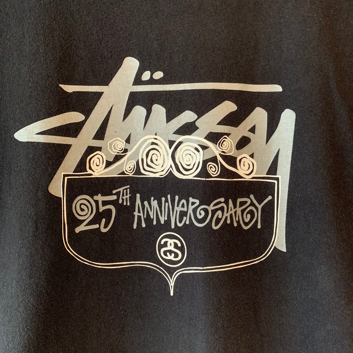 STUSSY 2005 25th ANNIVERSARY S/S TEE L OLD STUS