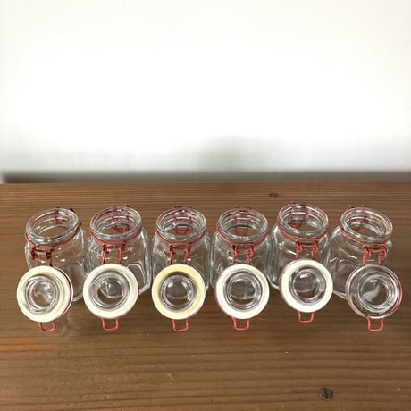 ヴィンテージ　ラック付きスパイスボトルセット
