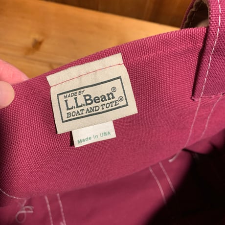 L.L.Bean BOAT AND TOTE 1990s USA Mサイズ 希少カラー ワインモカターコイズ  エルエルビーン トートバッグ  vintage