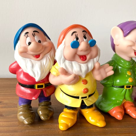 Disney The Seven Dwarfs  ディズニー 白雪姫と7人のこびと ソフビフィギュア7体セット 1980～1990s