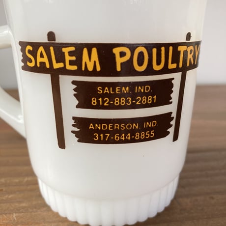 FIRE KING ファイヤーキング SALEM POULTRYマグカップ②