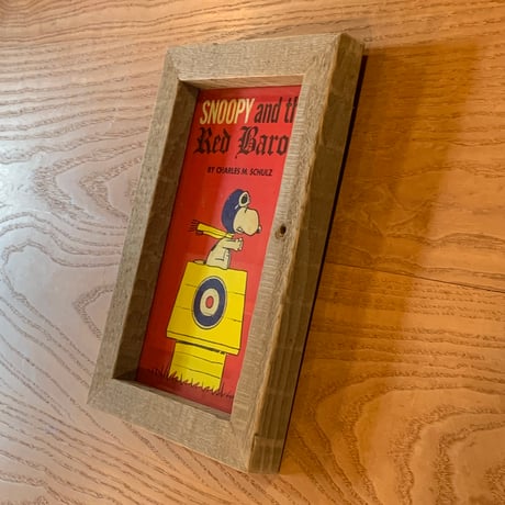 WOOD LIFE SERVICE NO.29 snoopy peanuts OLD WOOD FRAME 古材 額縁