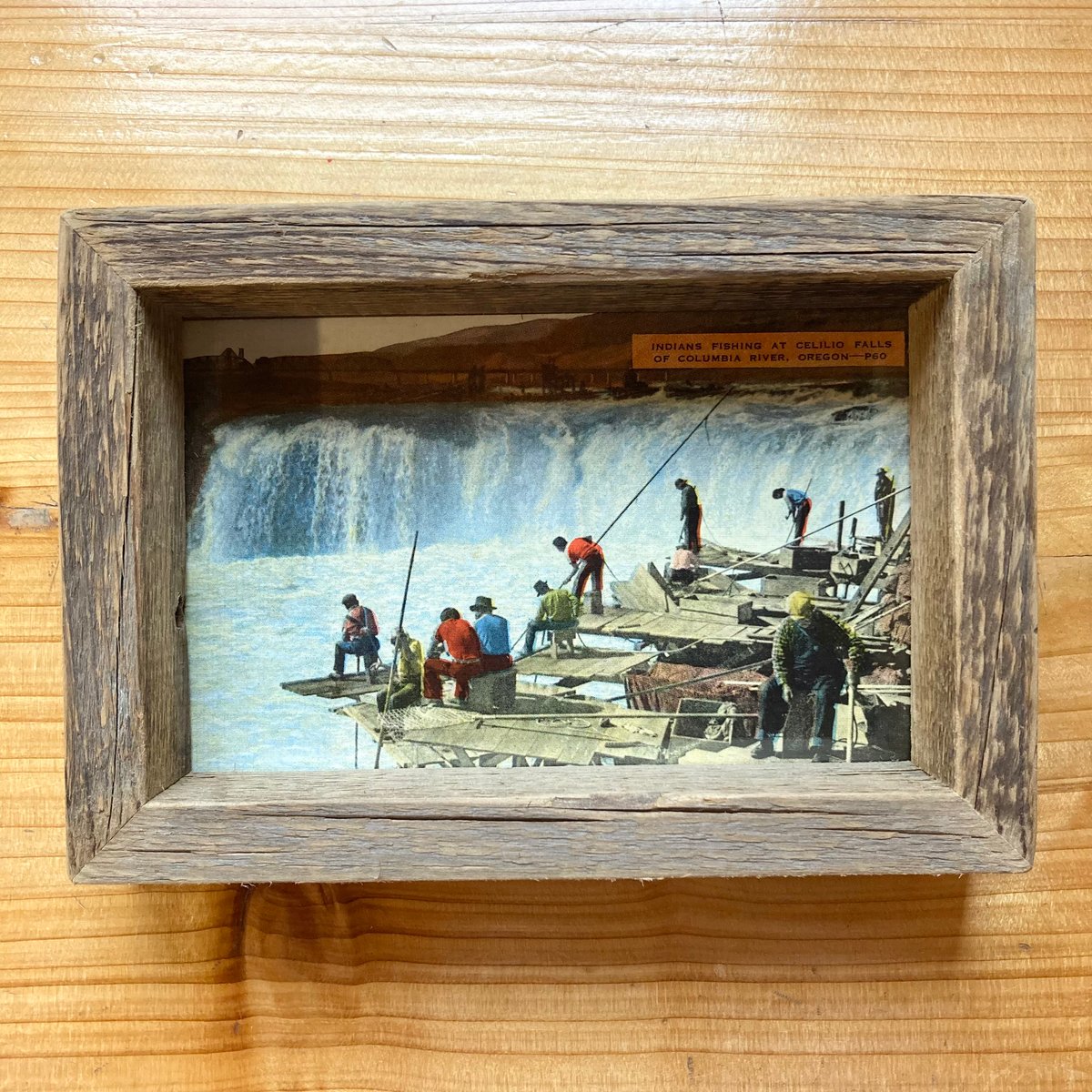 ネイティブアメリカン ポストカード額装③ WOOD LIFE SERVICE オールド