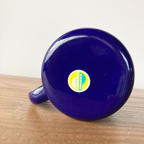 日本製 ヴィンテージ ホーローマグカップ 未使用品／ネイビー