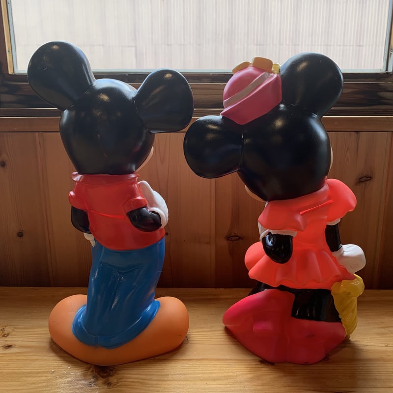 ヴィンテージ　ミッキー ミニー　貯金箱　ソフビ　コインバンク ディズニー ディズニー ミッキーマウス＆ミニーマウス ソフビ貯金箱 [&2