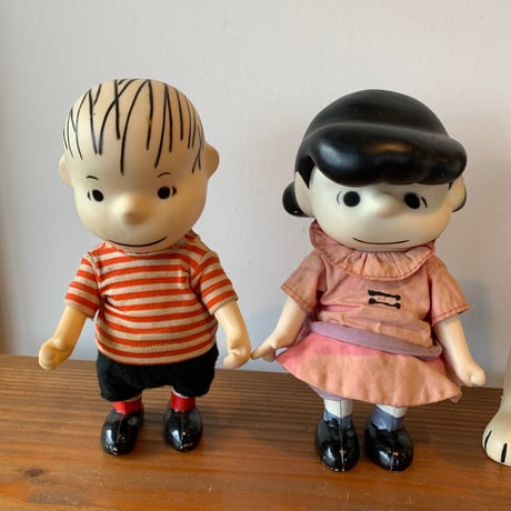 SNOOPY PEANUTS 1966 POCKET DOLLS DETERMINED スヌーピー ピーナッツ 5体セット ポケットドール 1966年 VINTAGE