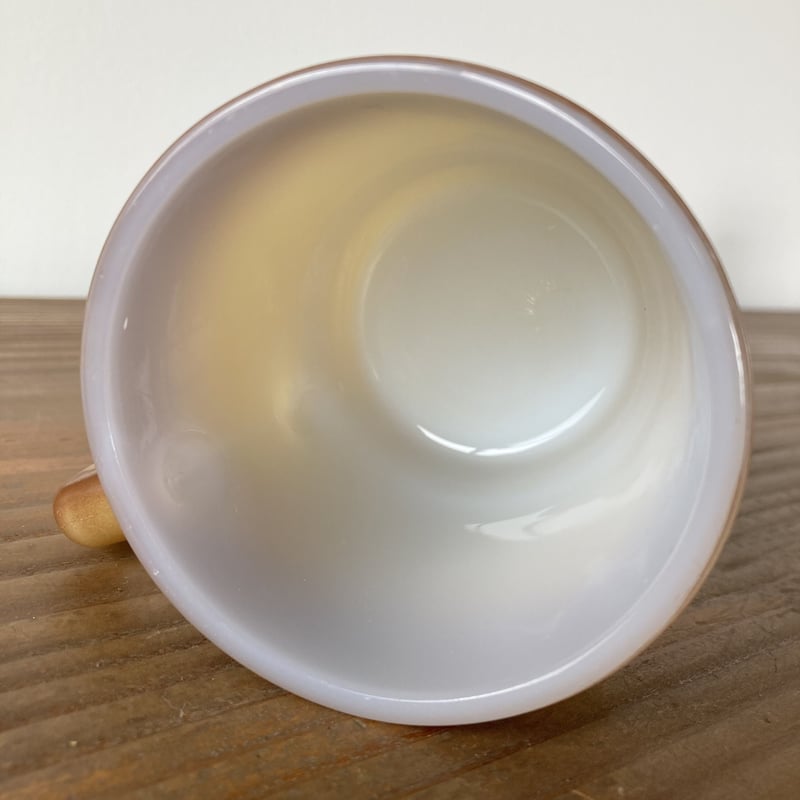 FIRE KING ファイヤーキング スタッキングマグ/茶-黄土 FIRE KING ファイヤーキング スタッキングマグ/茶-黄土