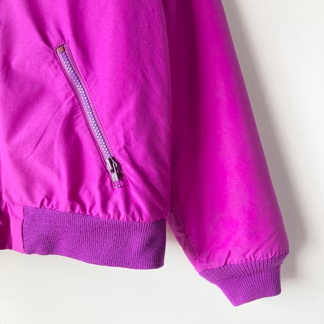 L.L.Bean エルエルビーン 極美品 1980s Warm-up Jacket made in USA  パープルピンク 総柄 カタディン 山タグ  ウォームアップジャケット VINTAGE