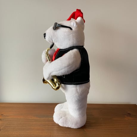 Jazz Polar Bear Coca-Cola Holding Saxophone vintage 1990s 動くポーラーベア コカコーラ ヴィンテージ