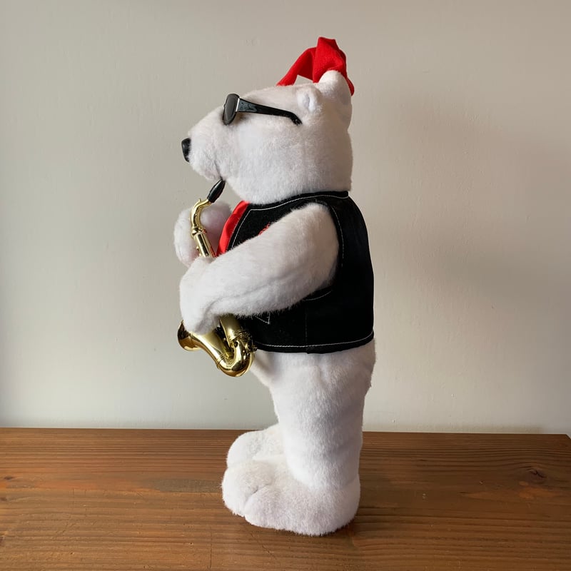 コーラベア Jazz Polar Bear Coca-Cola Holding Saxophone vin