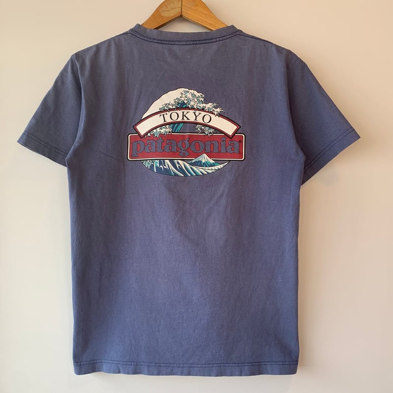 90s USA製　パタゴニア　patagonia 波柄　北斎　Tシャツ　フェード patagonia 1989 TOKYO 北斎 USA 希少貴重 S/S パタゴニア 1989