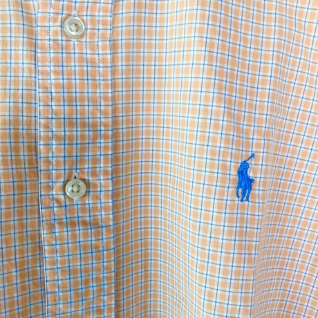 Ralph Lauren半袖シャツ オレンジ／USED