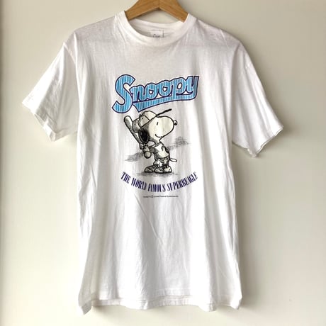PEANUTS SNOOPY THE WORLD FAMOUS SUPERBEAGLE スヌーピー S/S TEE 1990s