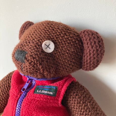 Mr.Bean Teddy ミスター・ビーン テディベア Tiger Television 1996年 L.L.bean フリースベスト着用／39㎝