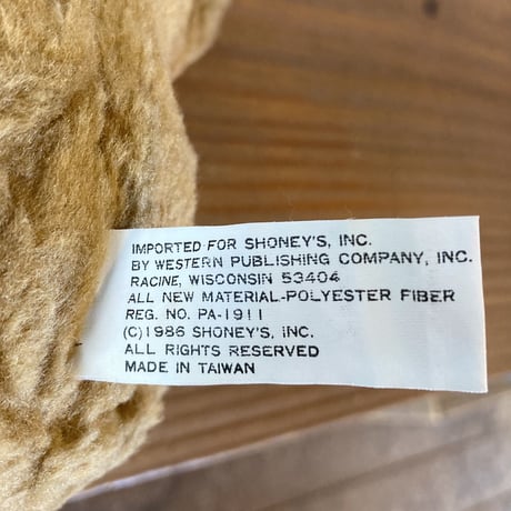 SHONEY’S BEAR ぬいぐるみ 1986年