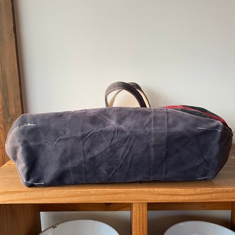 L.L.Bean BOAT AND TOTE 1990s USA Lサイズ 希少カラー ネイビーレッドボーダー ジップトップ エルエルビーン トートバッグ  vintage